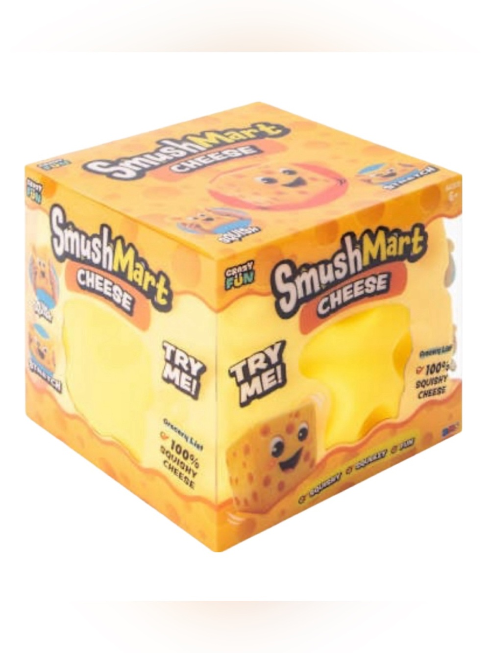 Viral Authentic Squishy cheese Stress toy Smush mart crazy fun sensory fidget